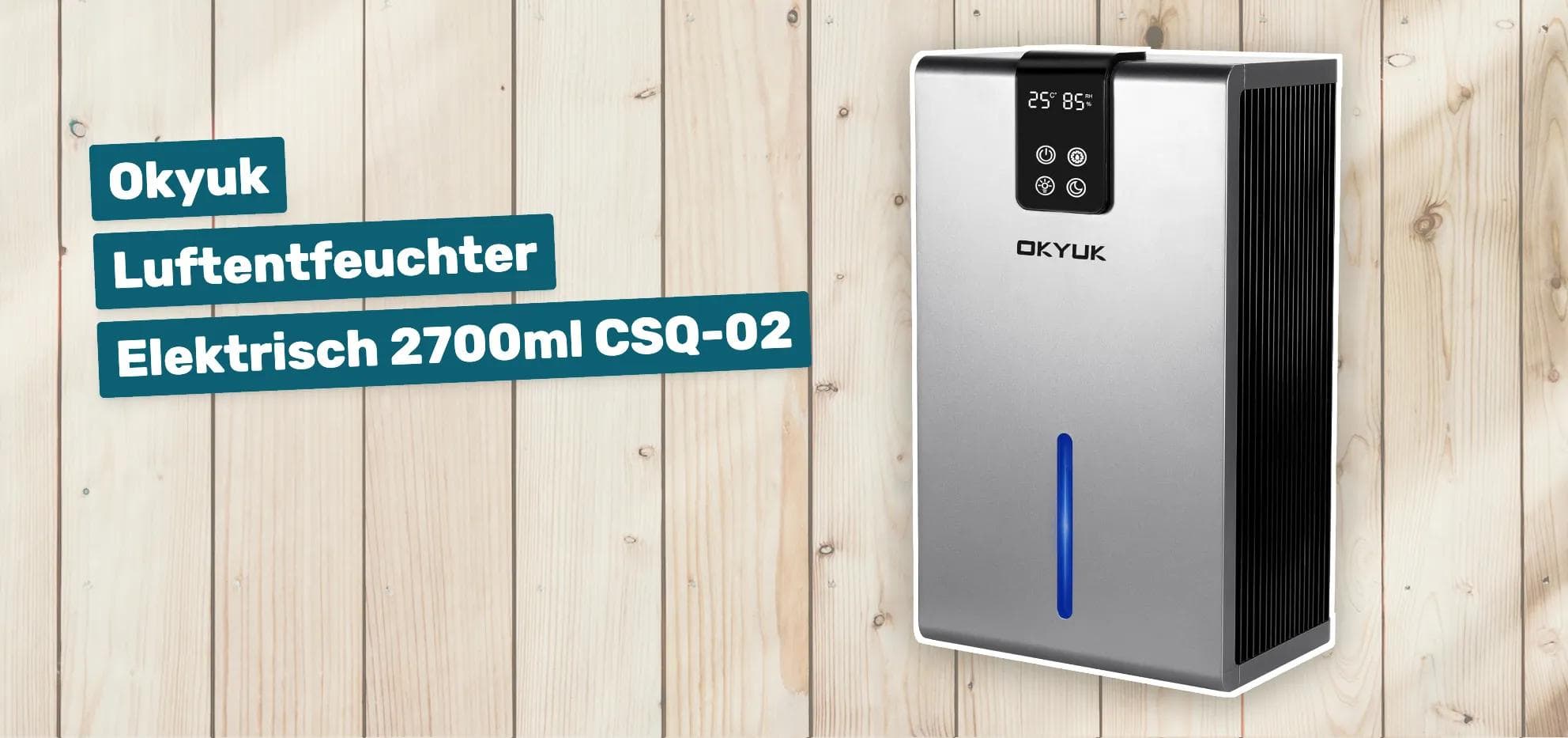 Okyuk Luftentfeuchter Elektrisch 2700ml CSQ-02