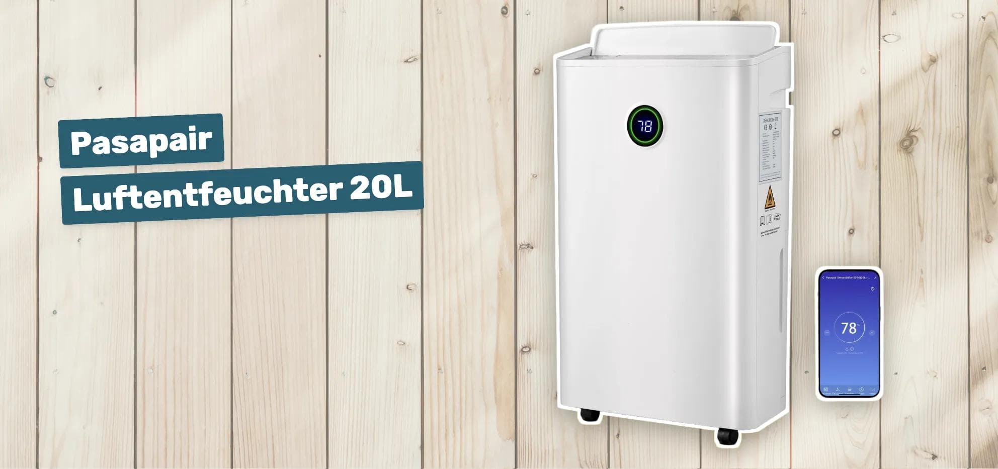 Pasapair Luftentfeuchter 20L