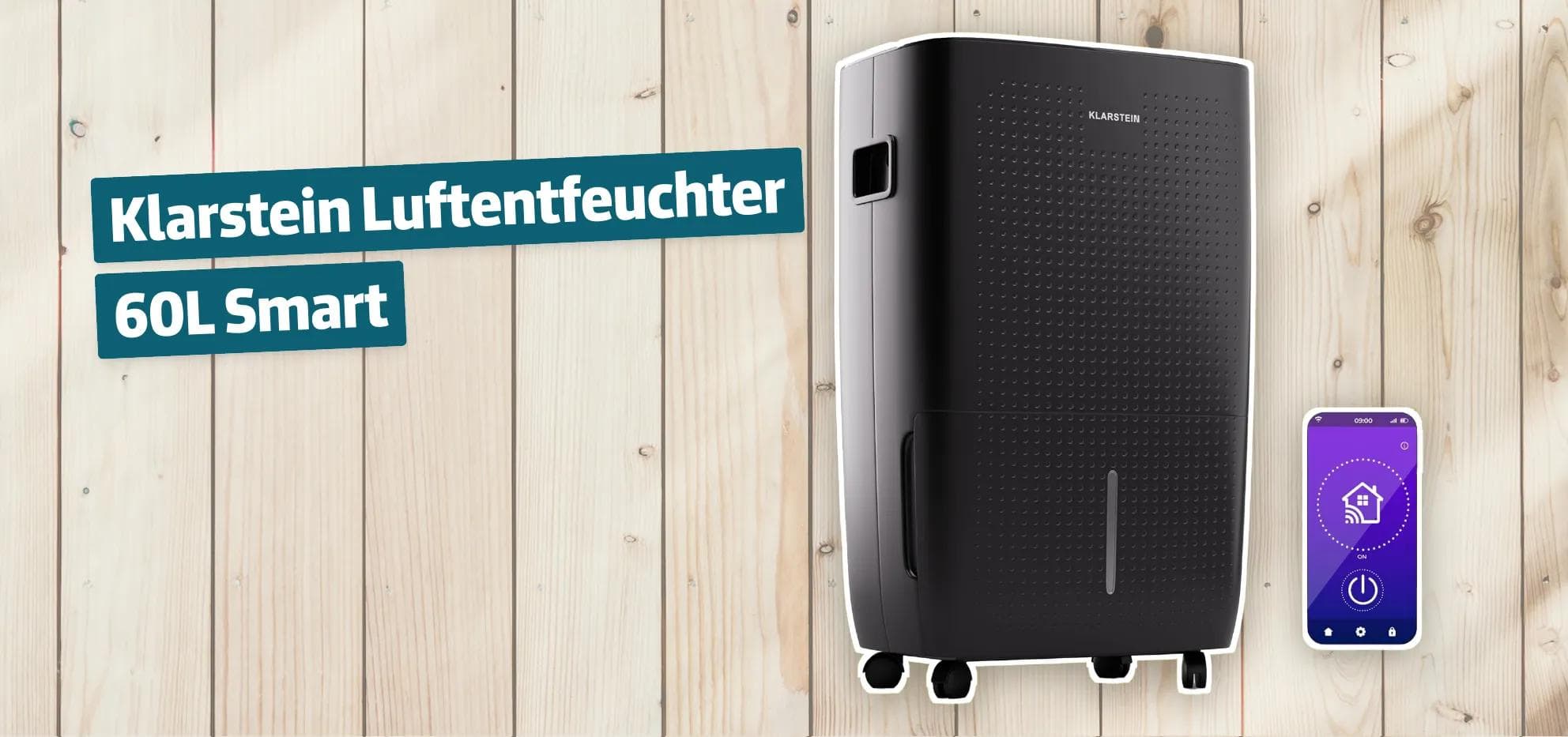 Klarstein Luftentfeuchter 60L Smart