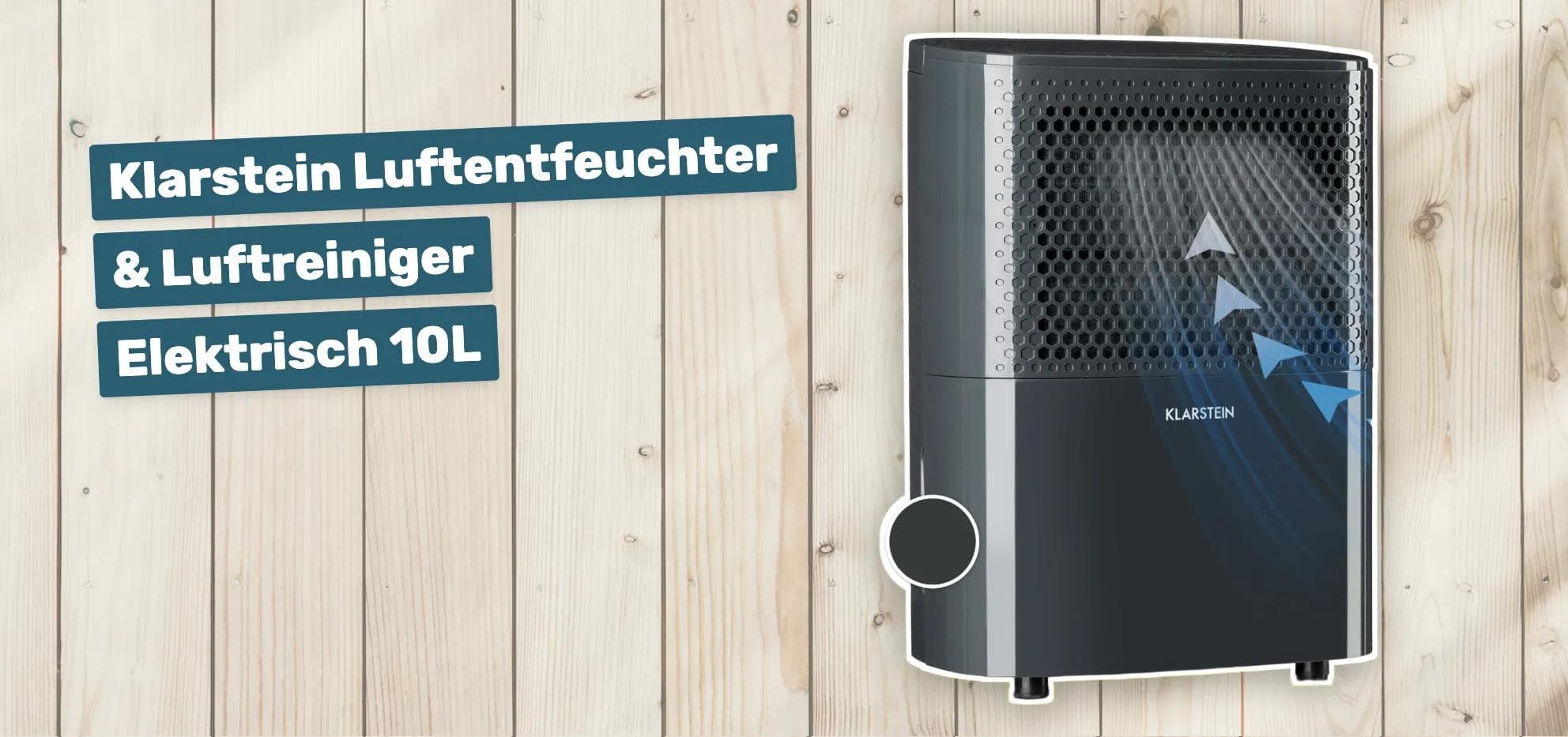 Klarstein Luftentfeuchter & Luftreiniger Elektrisch 10L