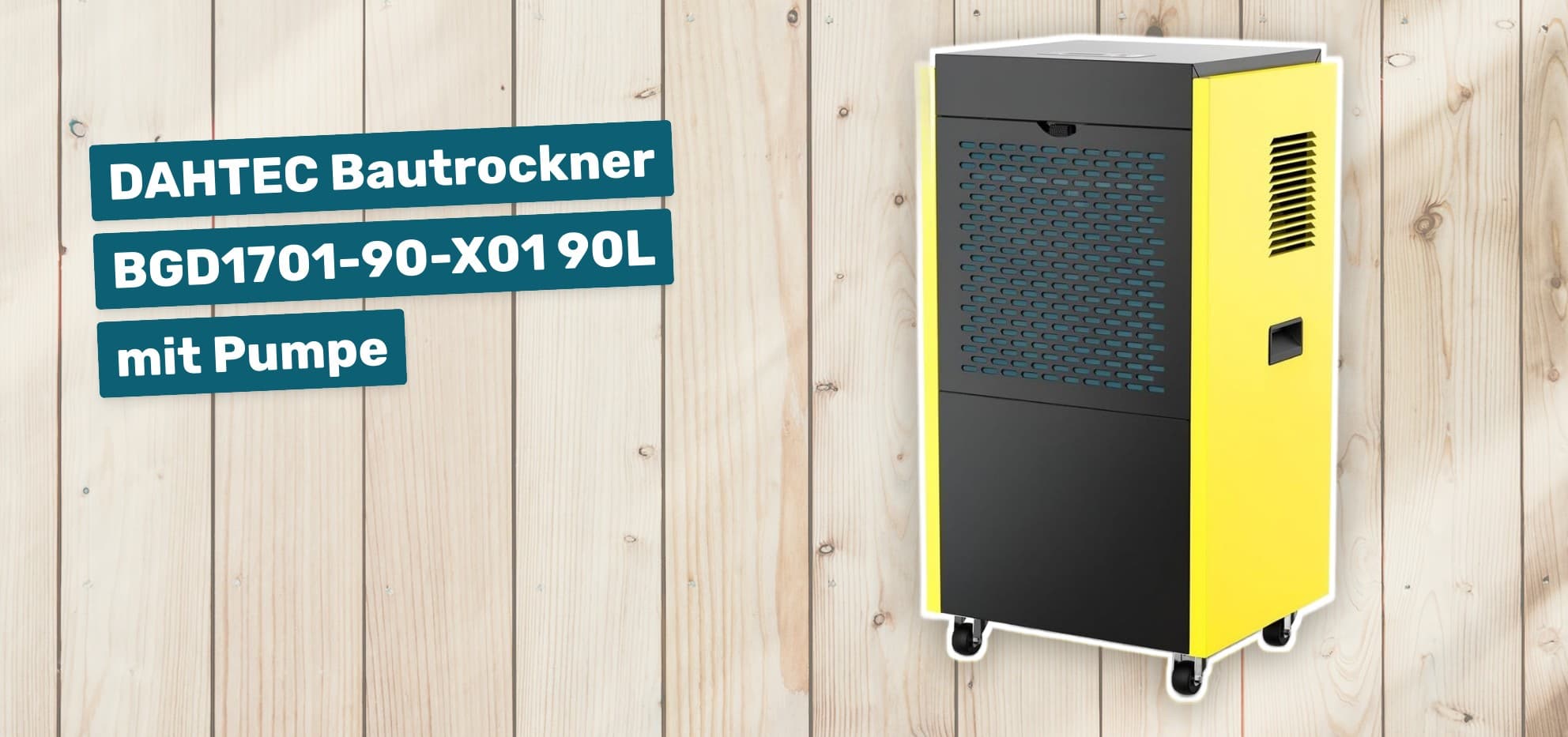 DAHTEC Bautrockner BGD1701-90-X01 90L mit Pumpe