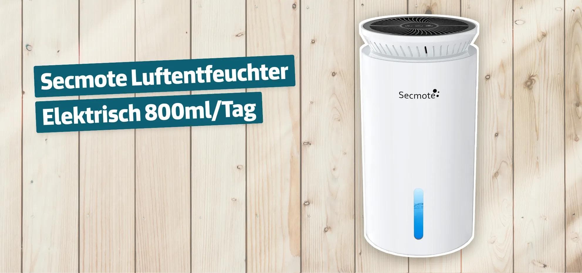 Secmote Luftentfeuchter Elektrisch 800ml/Tag