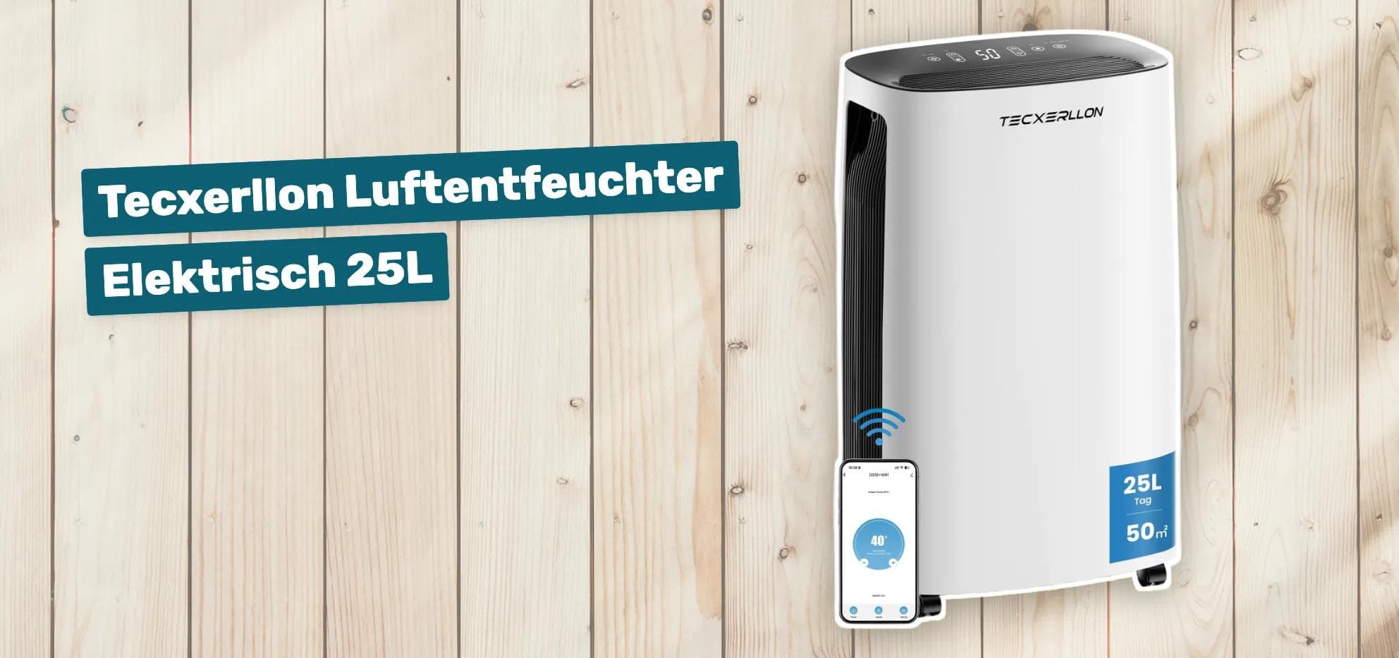 Tecxerllon Luftentfeuchter Elektrisch 25L