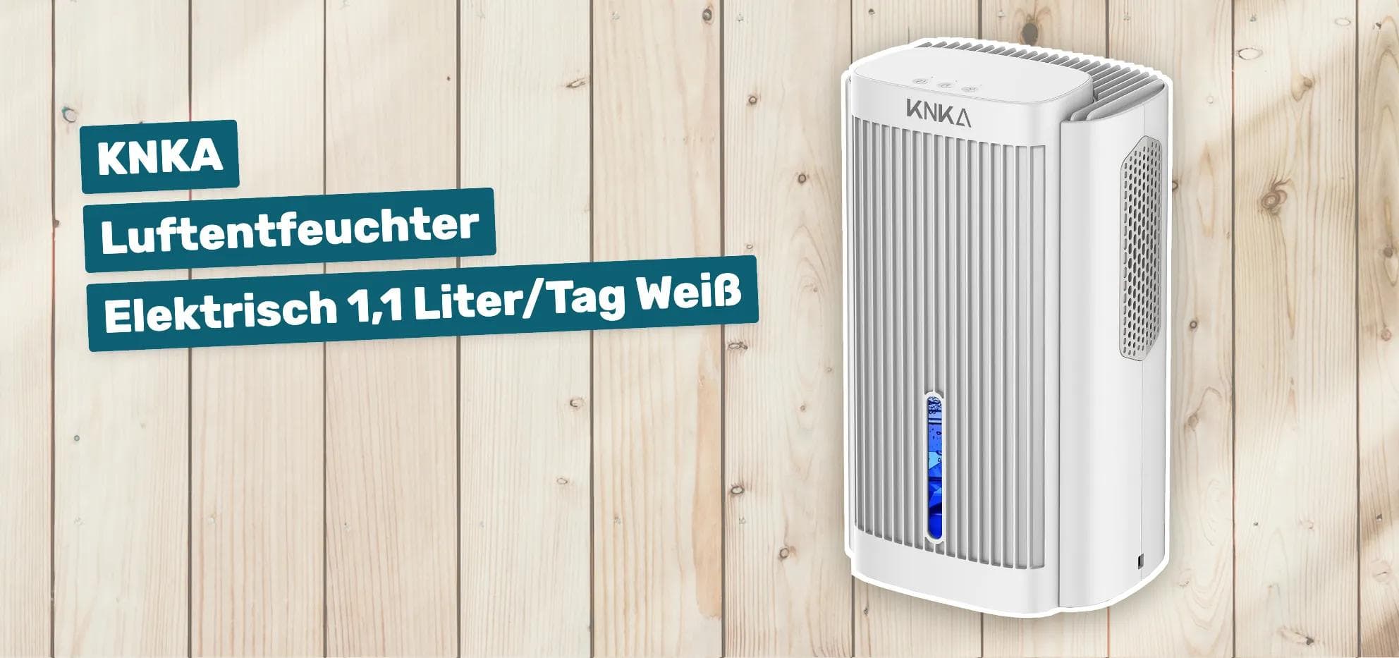 KNKA Luftentfeuchter Elektrisch 1,1 Liter/Tag Weiß