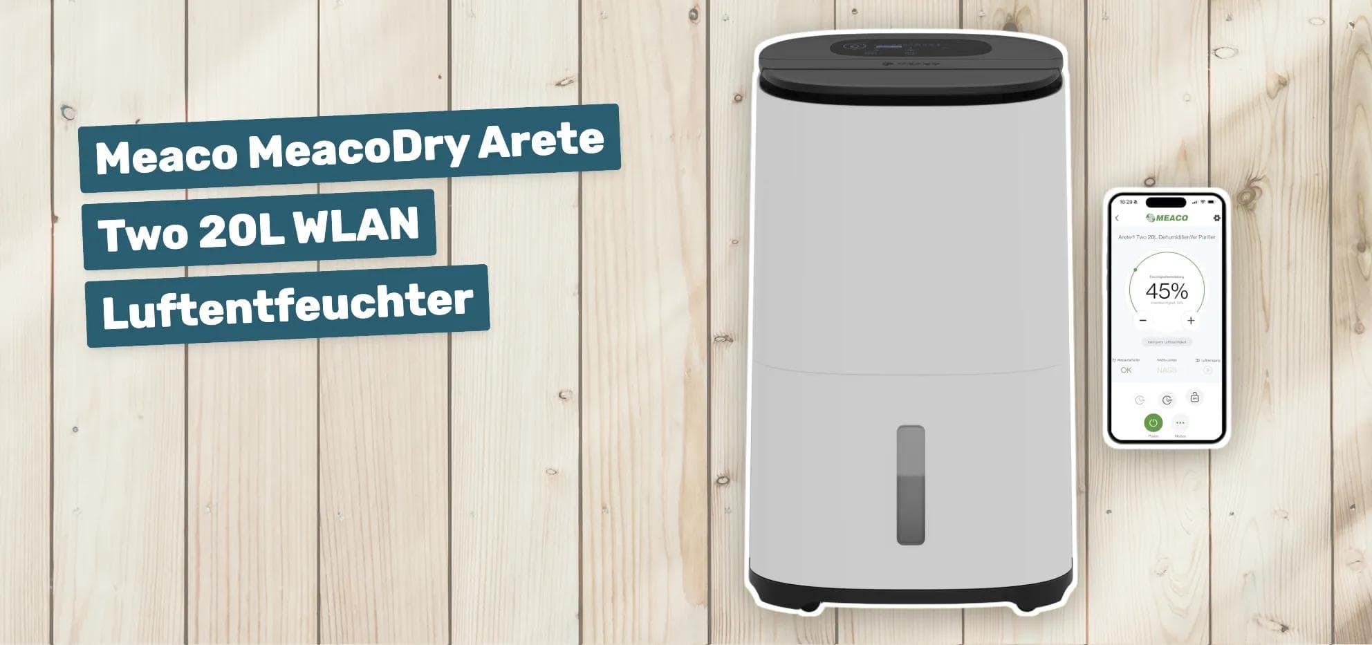 Meaco MeacoDry Arete Two 20L WLAN Luftentfeuchter