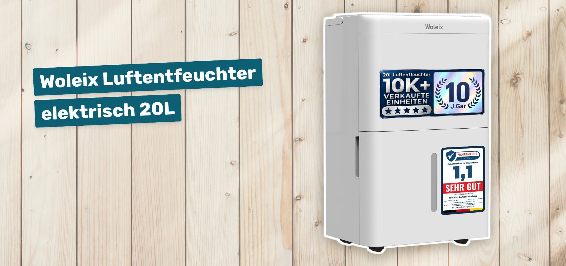 Woleix Luftentfeuchter elektrisch 20L