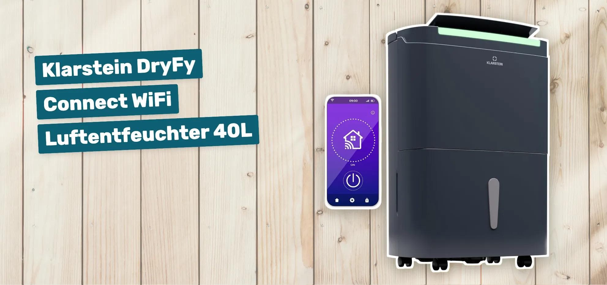 Klarstein DryFy Connect WiFi Luftentfeuchter 40L