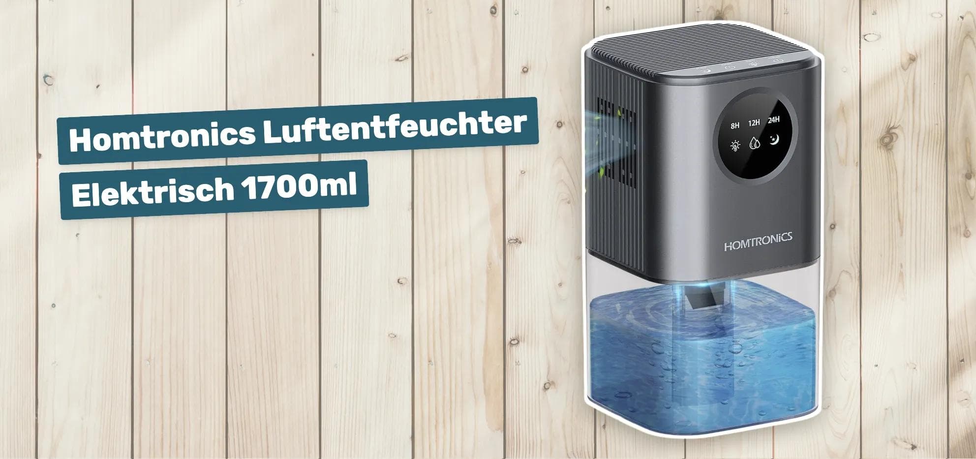 Homtronics Luftentfeuchter Elektrisch 1700ml