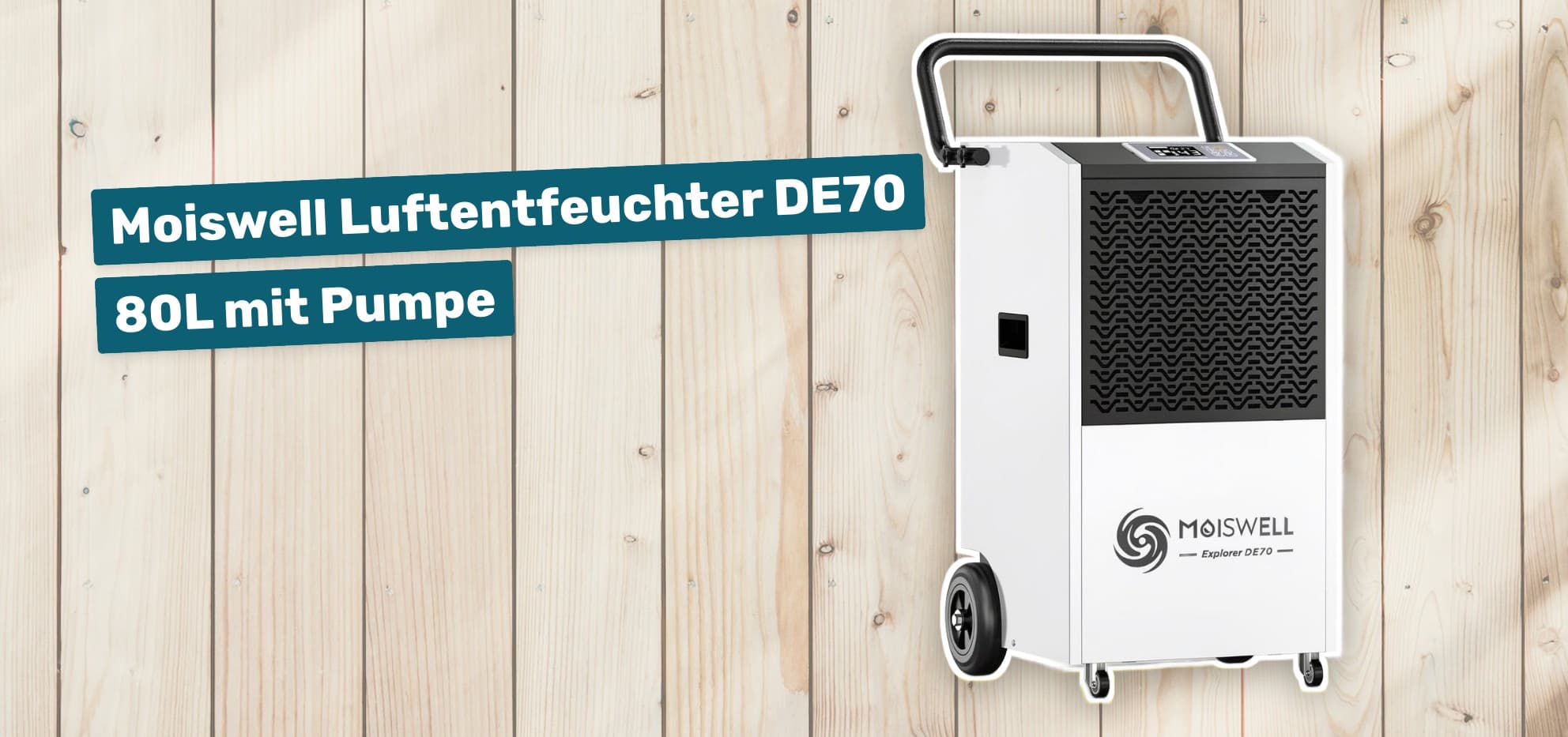 Moiswell Luftentfeuchter DE70 80L mit Pumpe
