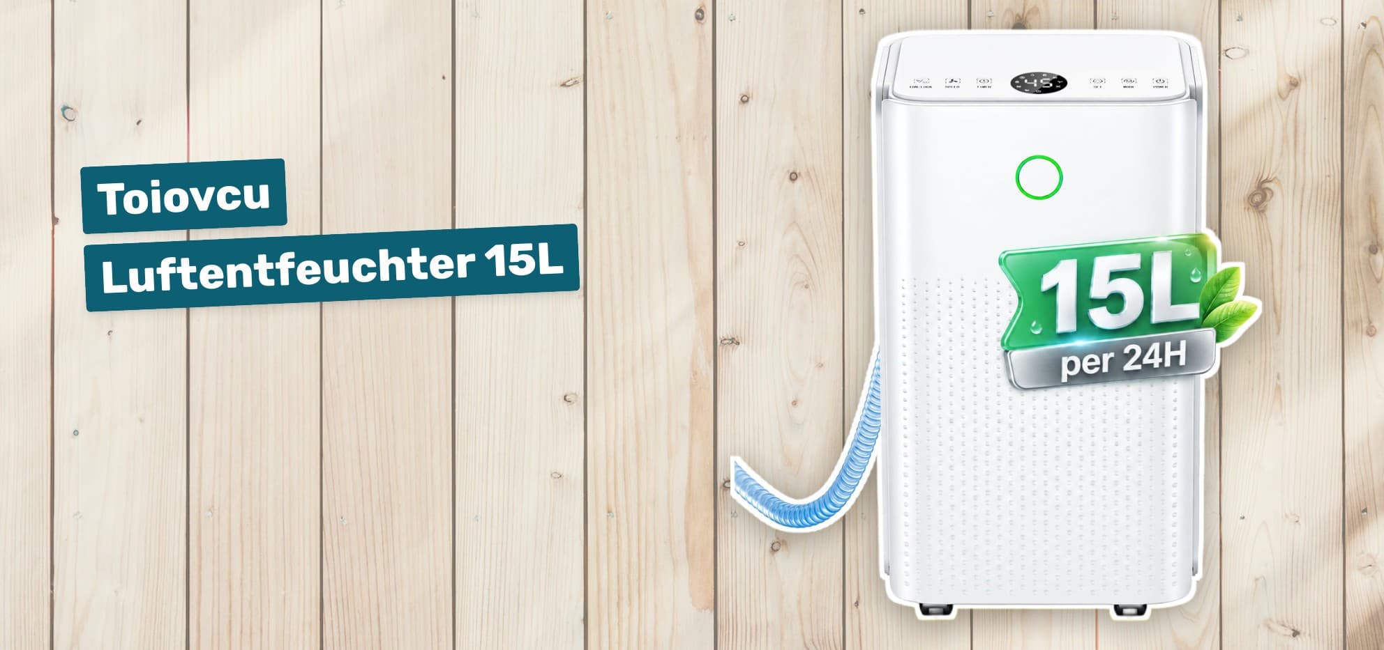Toiovcu Luftentfeuchter 15L